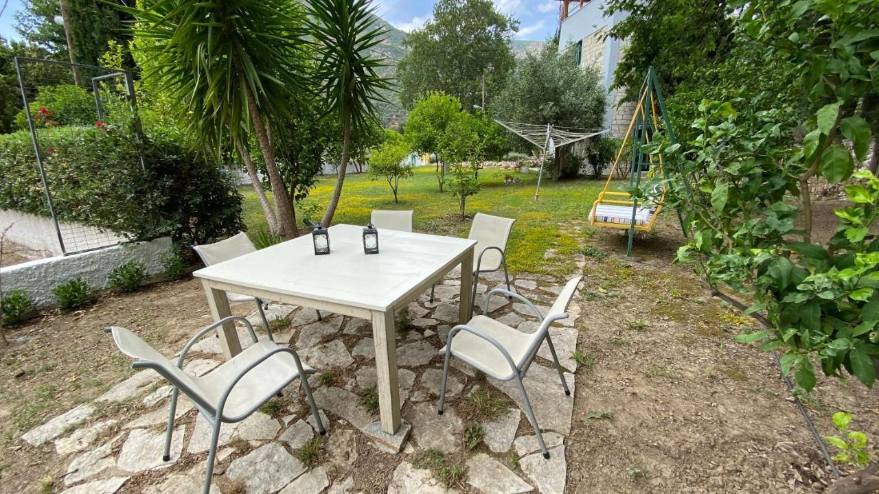 Willa Steinturm Mit Dach-Terrasse Zwischen Fluss, Meer Und Gebirge- Spiti Pirgos Paralia Sergoulas Zewnętrze zdjęcie